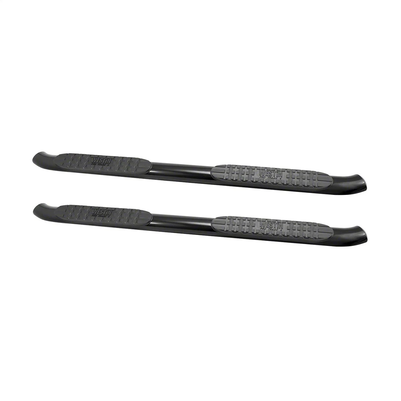 Pro Traxx 4-Inch Oval Side Step Bars; Black (11-16 F-250 Super Duty SuperCab)