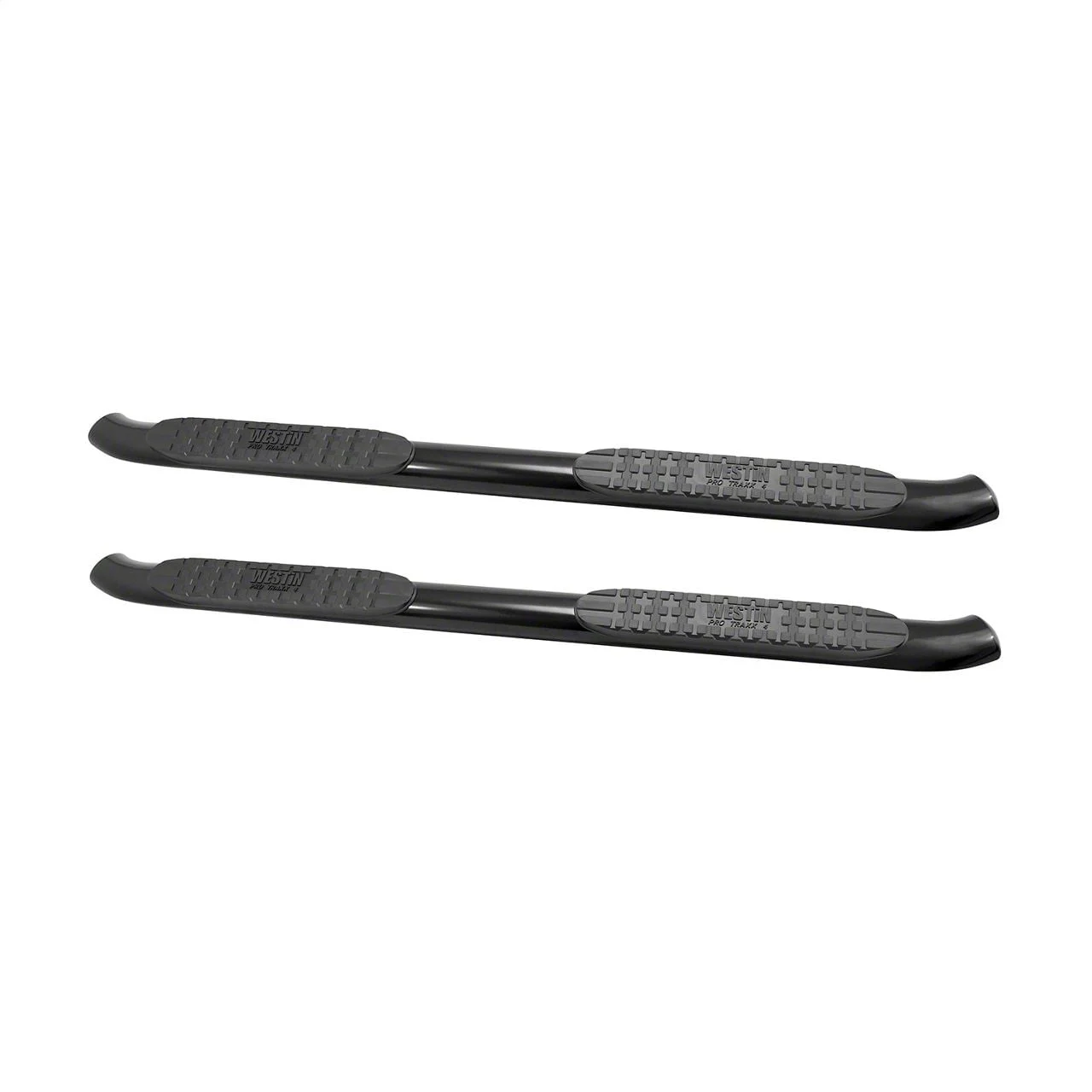 Pro Traxx 4-Inch Oval Side Step Bars; Black (11-16 F-250 Super Duty SuperCrew)