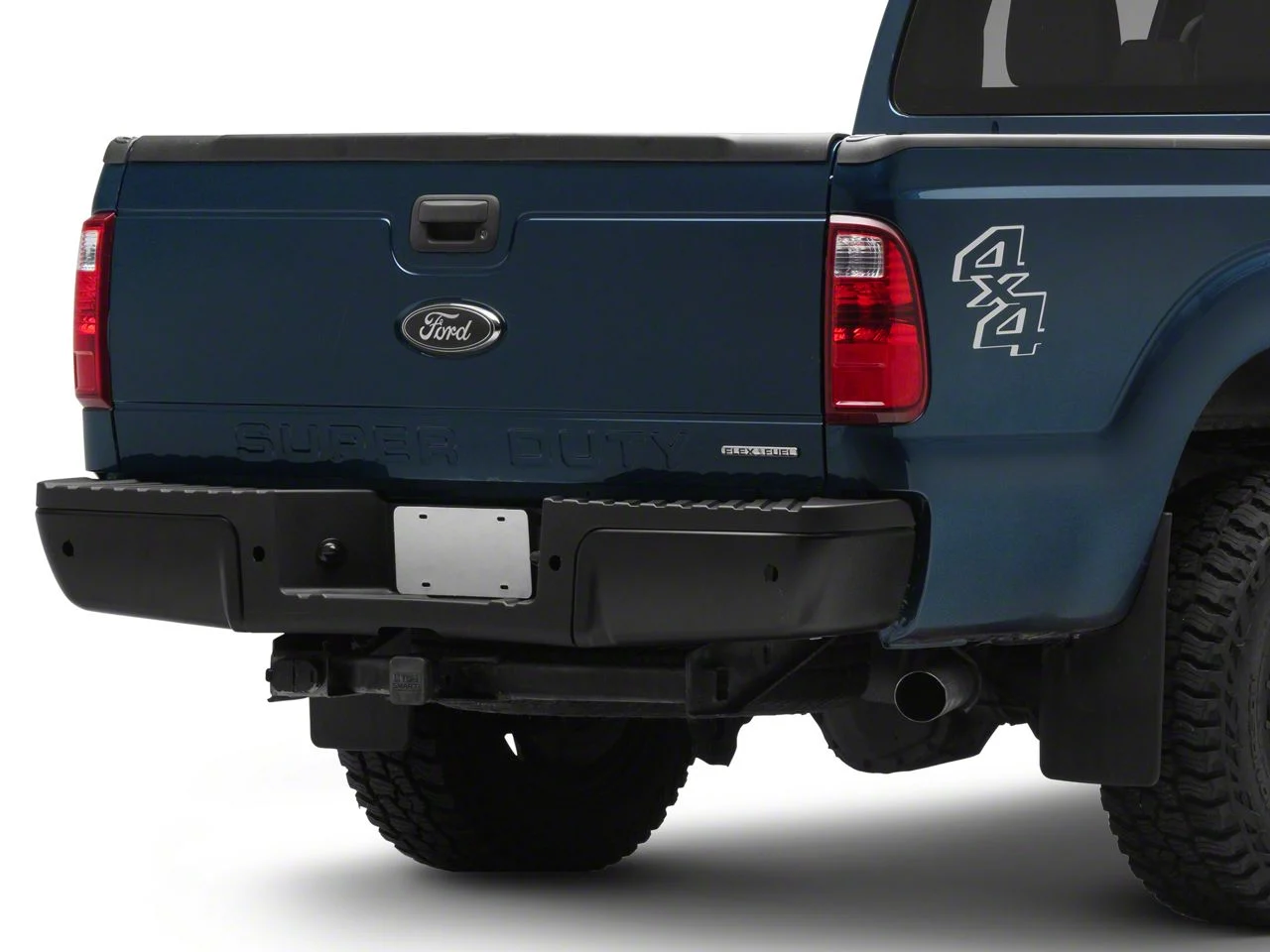 Replacement Rear Bumper; Pre-Drilled for Backup Sensors; Black (11-16 F-250 Super Duty)