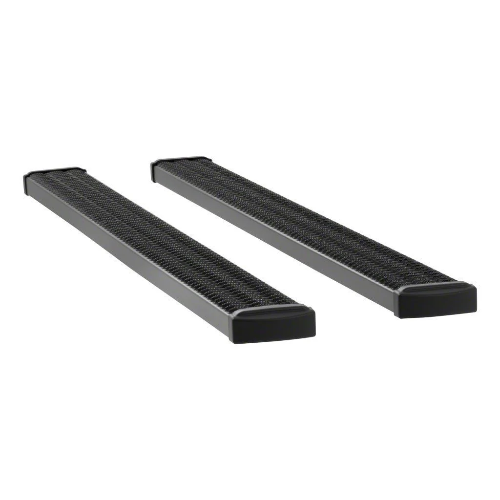 Grip Step 7-Inch Running Boards without Mounting Brackets; Textured Black (11-16 F-250 Super Duty Regular Cab w/ 8-Foot Bed; 11-26 F-250 Super Duty SuperCrew)