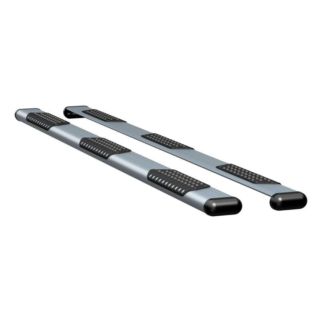 O-Mega II 6-Inch Wheel-to-Wheel Oval Side Step Bars without Mounting Brackets; Silver (11-16 F-250 Super Duty SuperCrew w/ 6-3/4-Foot Bed; 11-26 F-250 Super Duty SuperCab w/ 8-Foot Bed)