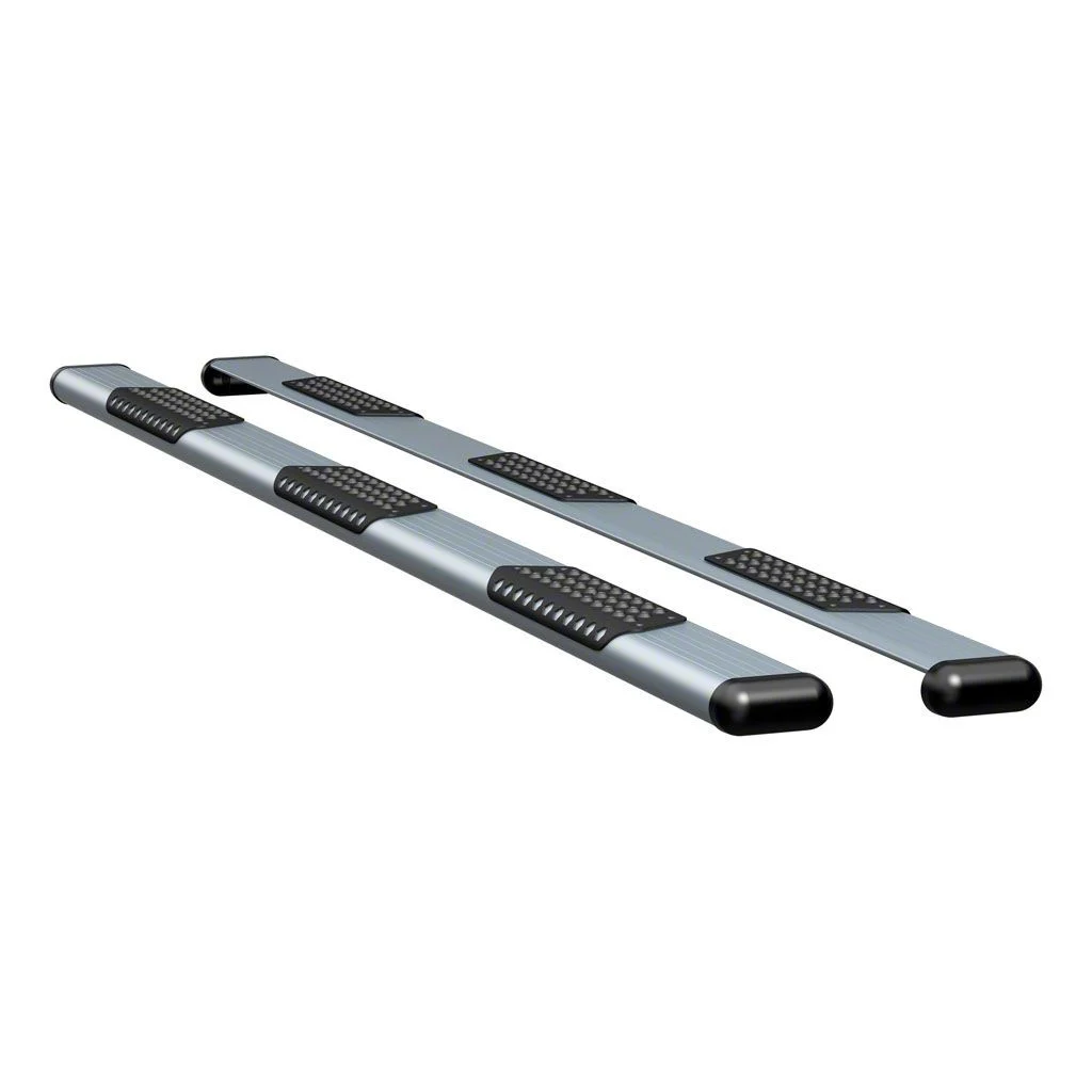 O-Mega II 6-Inch Wheel-to-Wheel Oval Side Step Bars without Mounting Brackets; Silver (11-26 F-250 Super Duty SuperCrew w/ 8-Foot Bed)
