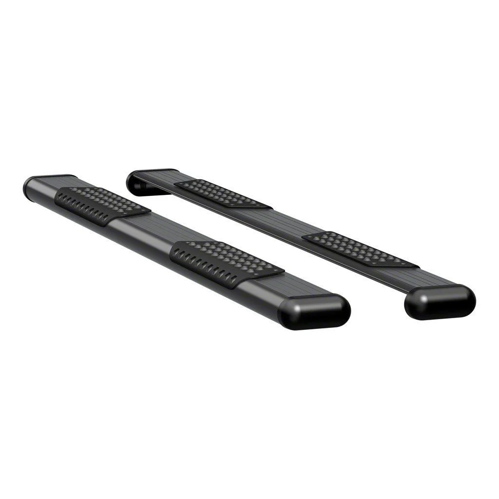 O-Mega II 6-Inch Oval Side Step Bars without Mounting Brackets; Textured Black (11-26 F-250 Super Duty SuperCab)