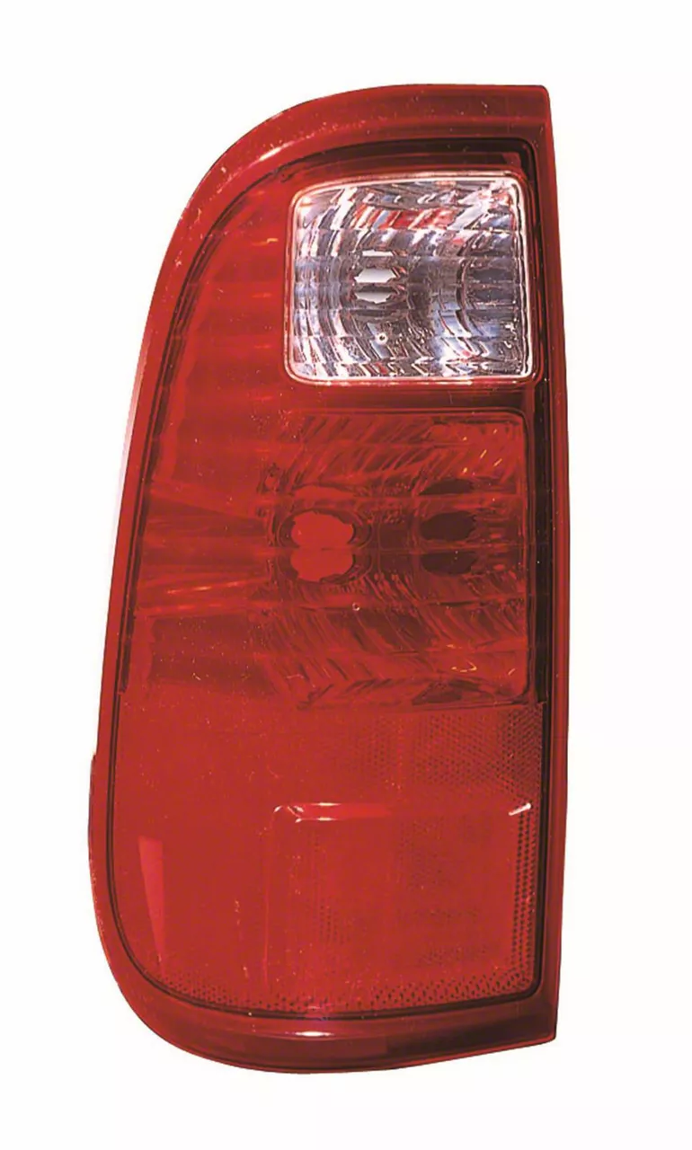 CAPA Replacement Tail Light; Chrome Housing; Red/Clear Lens; Driver Side (11-16 F-250 Super Duty)
