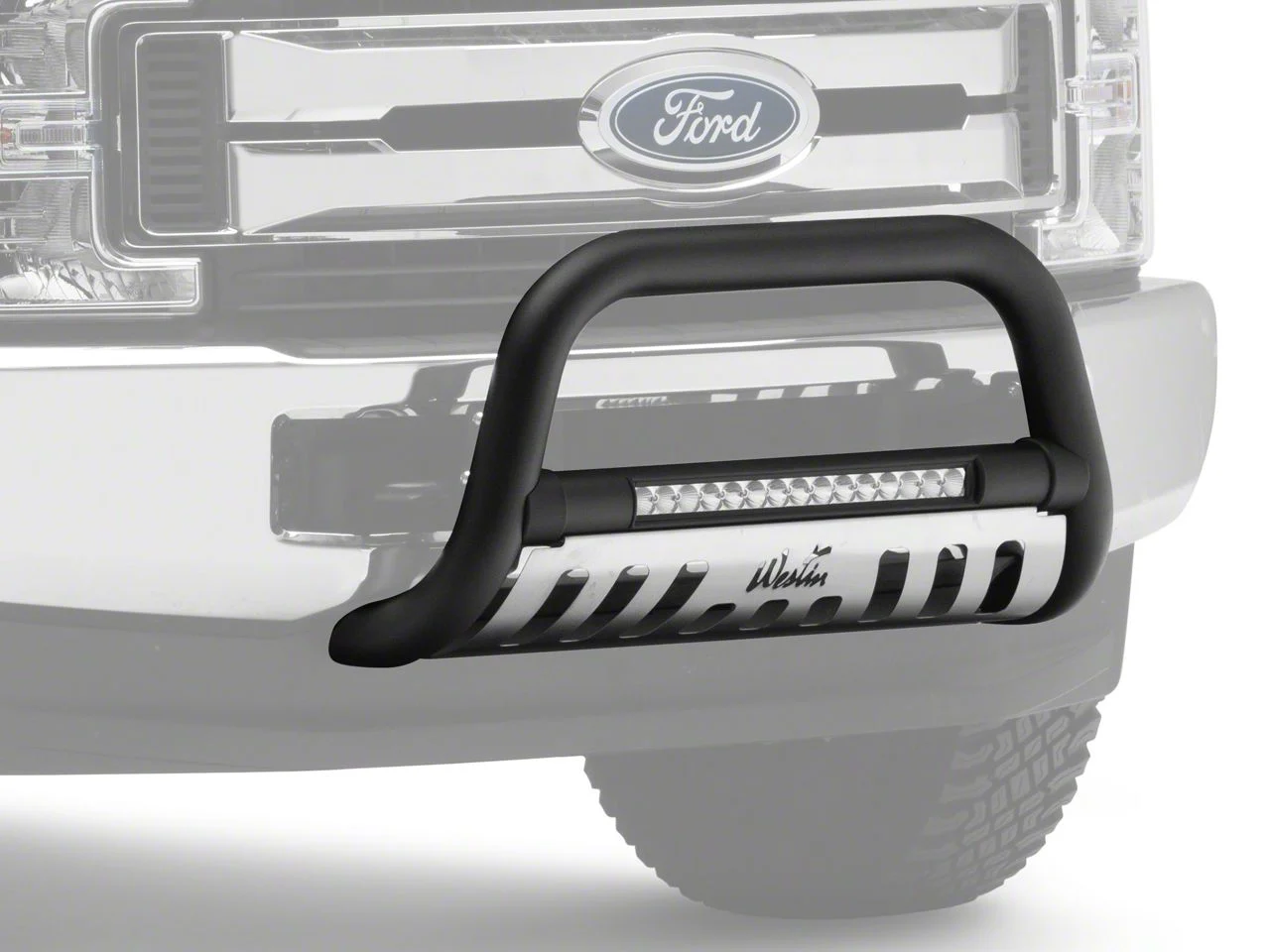 Ultimate LED Bull Bar; Textured Black (17-22 F-250 Super Duty)