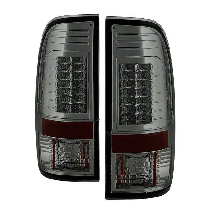Version 2 LED Tail Lights; Chrome Housing; Smoked Lens (11-16 F-250 Super Duty)