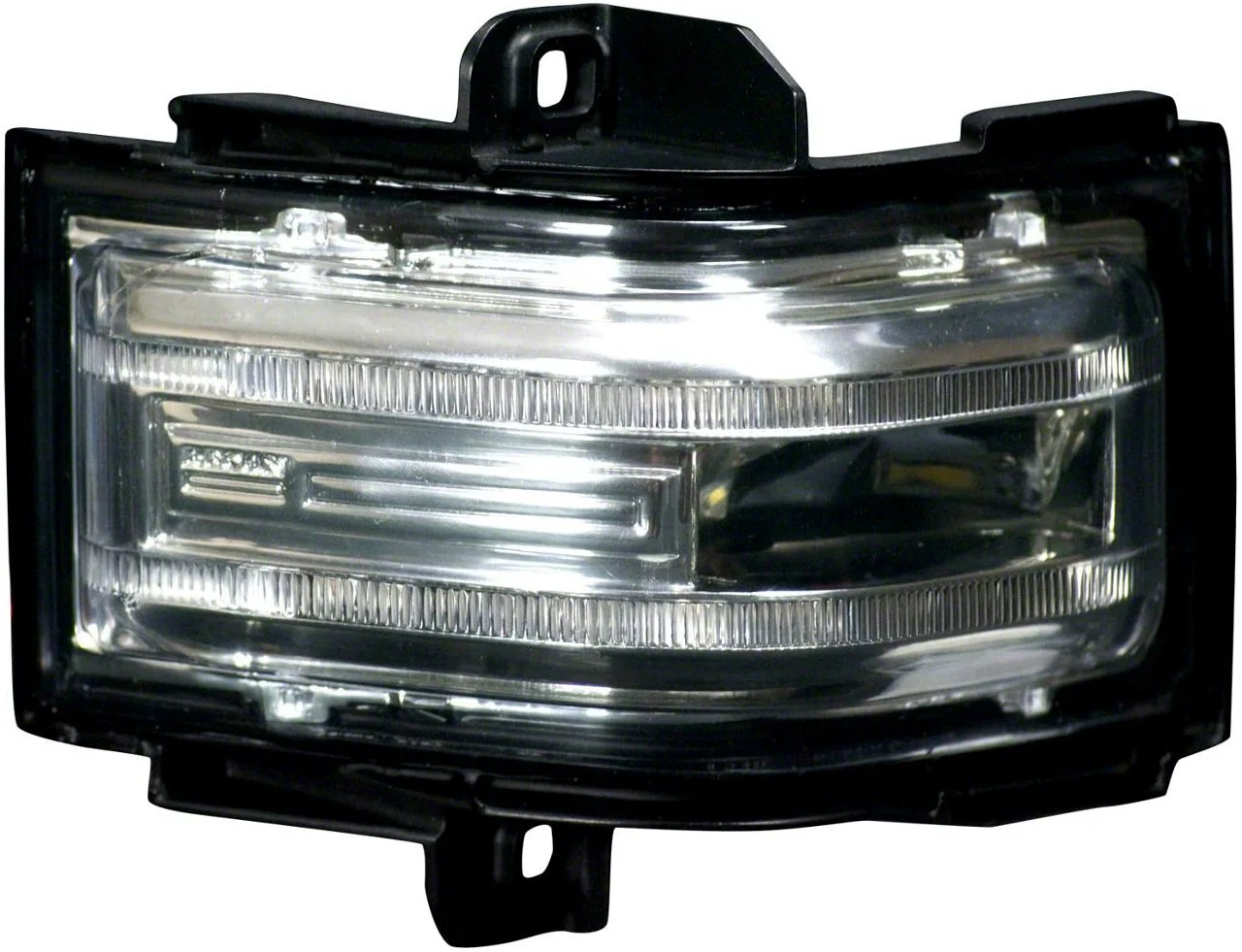 White LED Scanning Side Mirror Lenses; Clear (17-26 F-250 Super Duty w/ Factory LED Headlights & Tail Lights)