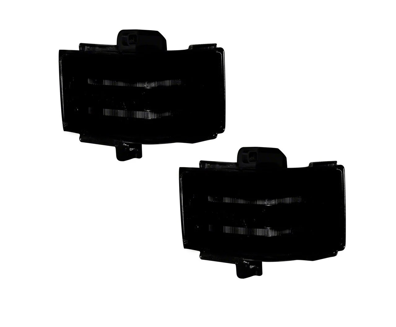White LED Scanning Side Mirror Lenses; Smoked (17-22 F-250 Super Duty w/ Factory LED Headlights & Tail Lights)