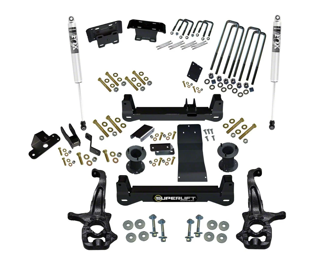 SuperLift 6-Inch Suspension Lift Kit with FOX Shocks (19-24 4WD Sierra 1500, Excluding AT4 & Denali)