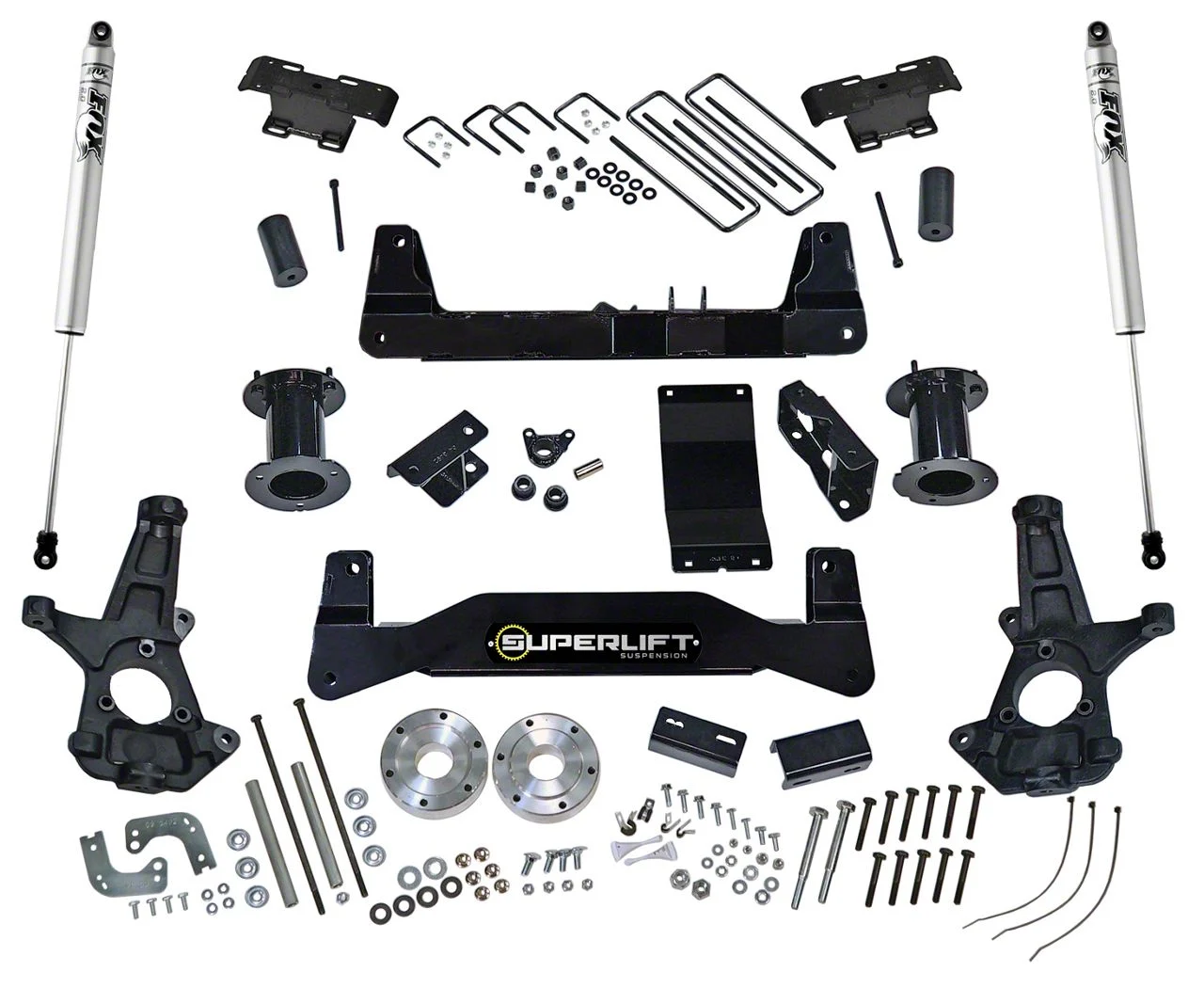 SuperLift 6.50-Inch Suspension Lift Kit with FOX Shocks (14-16 4WD Sierra 1500 w/ Stock Cast Steel Control Arms)