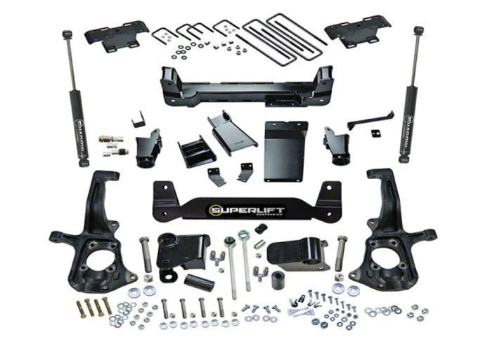 SuperLift 6-Inch Knuckle Suspension Lift Kit with SuperLift Shocks (11-19 4WD Sierra 2500 HD SRW w/o MagneRide)