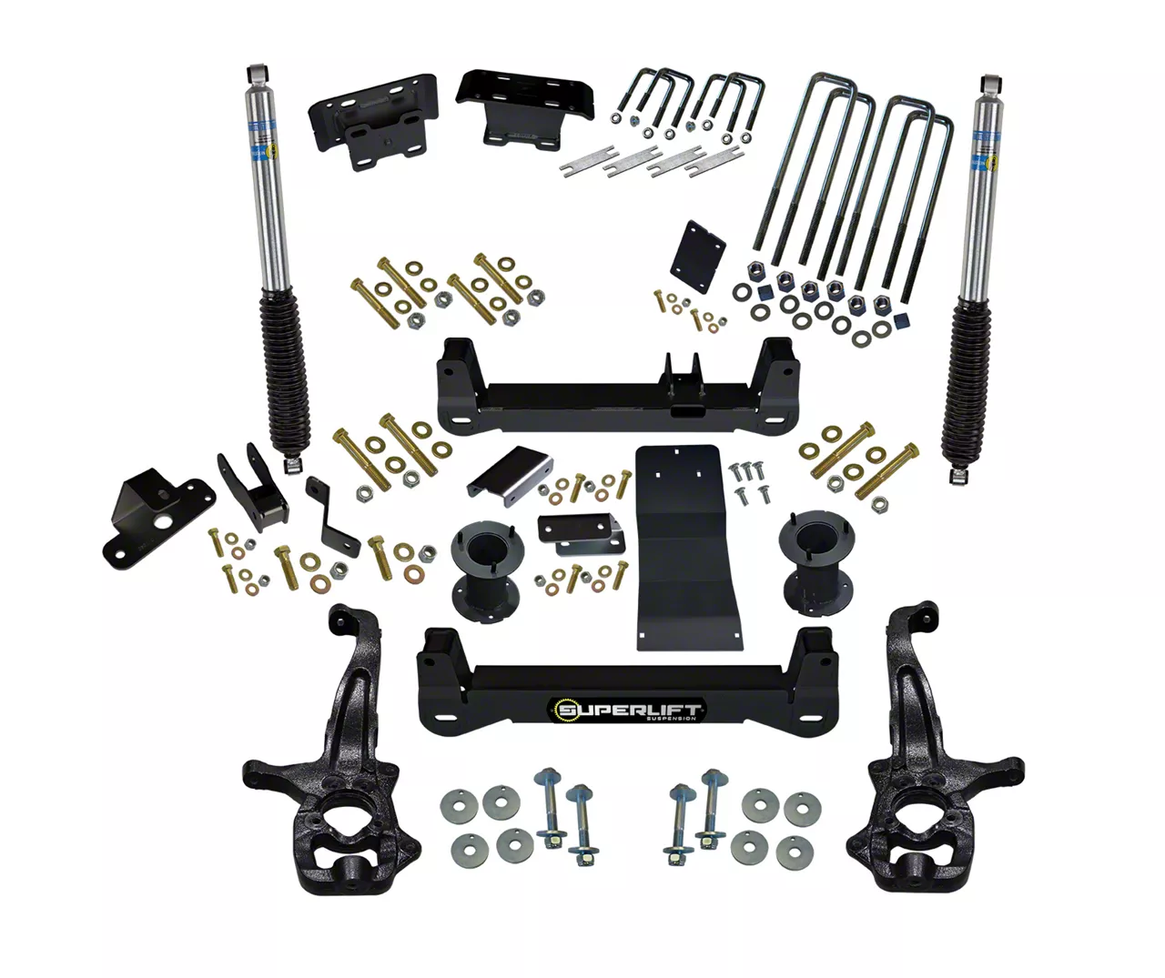 SuperLift 6-Inch Suspension Lift Kit with Bilstein Shocks (19-24 Silverado 1500, Excluding Trail Boss & ZR2)