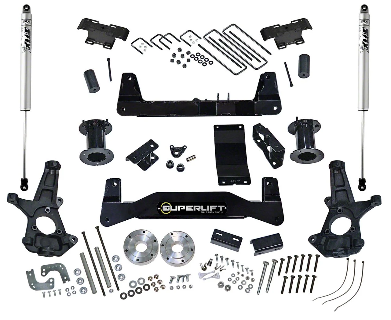 SuperLift 6.50-Inch Suspension Lift Kit with FOX Shocks (14-18 4WD Silverado 1500 w/ Stock Cast Aluminum or Stamped Steel Control Arms)