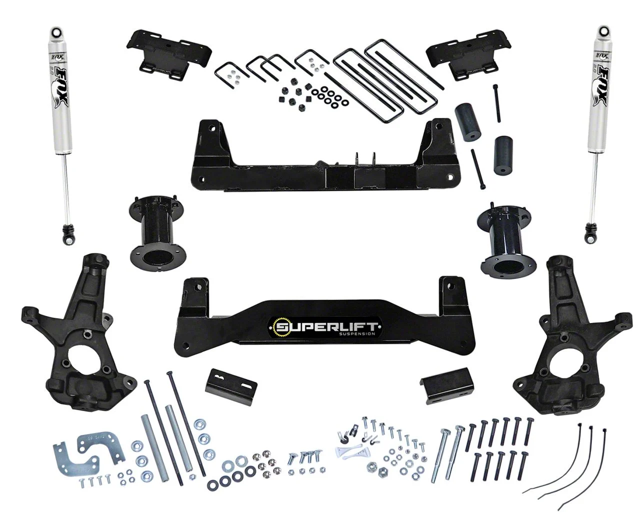 SuperLift 6.50-Inch Suspension Lift Kit with FOX Shocks (07-16 2WD Silverado 1500 w/ Stock Cast Steel Control Arms)