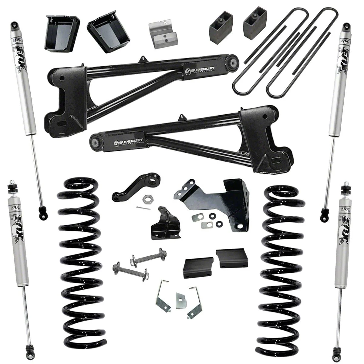 SuperLift 6-Inch Suspension Lift Kit with Radius Arms and Fox Shocks (11-16 4WD 6.7L Powerstroke F-250 Super Duty)