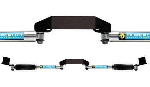 SuperLift Dual Bilstein Steering Stabilizer Kit for 3+ Inch Lift (05-22 4WD F-250 Super Duty)