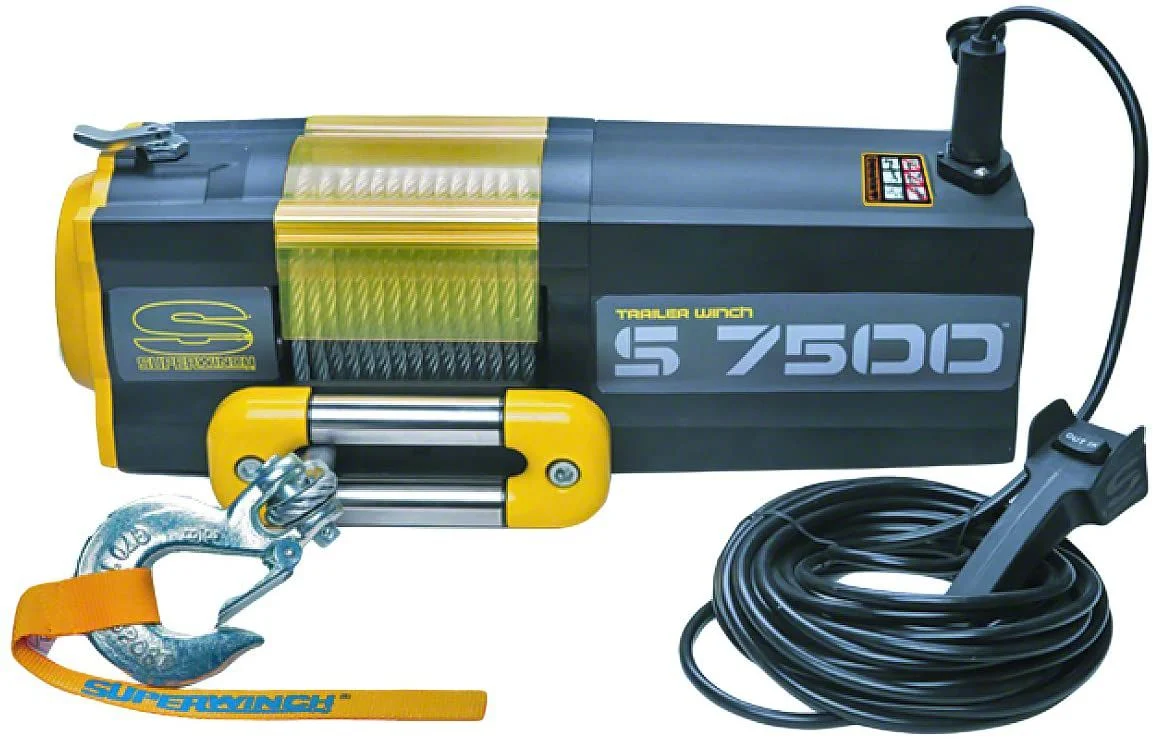 Superwinch 7,500 lb. S7500 Winch with Steel Cable (Universal; Some Adaptation May Be Required)