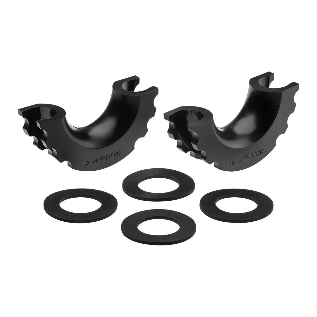 Supreme Suspensions 3/4-Inch D-Ring Shackle Isolators; Black