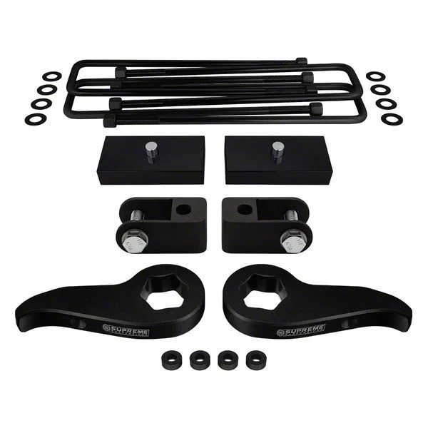 Supreme Suspensions 1 to 3-Inch Front / 1.50-Inch Rear Pro Suspension Lift Kit (11-16 4WD Silverado 3500 HD)