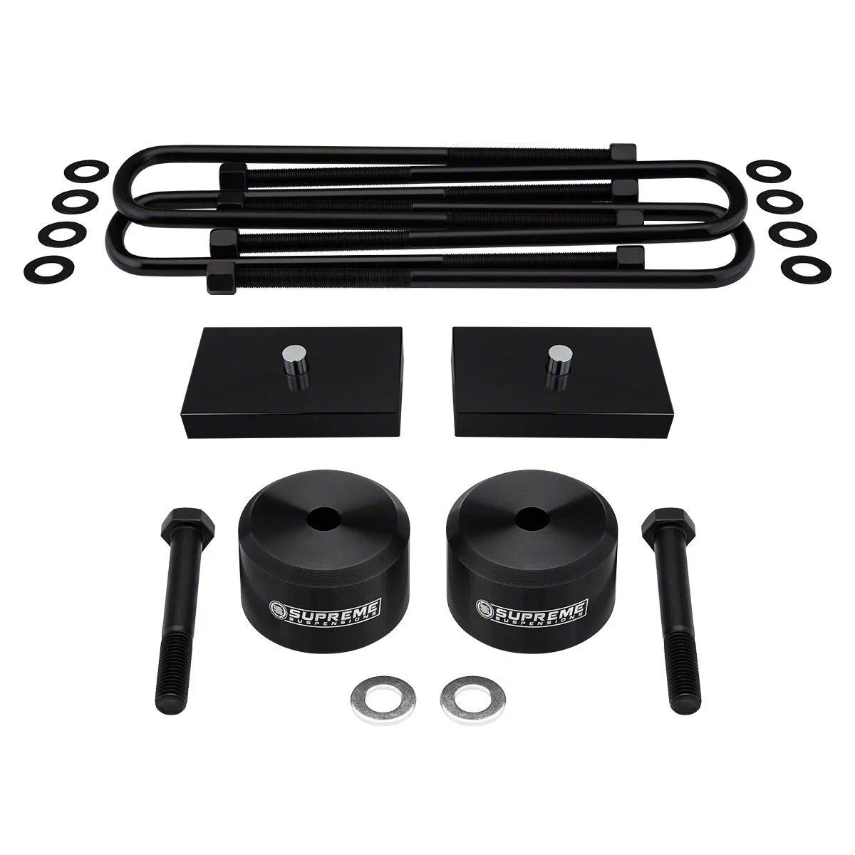 Supreme Suspensions 2.50-Inch Front / 1-Inch Rear Pro Billet Suspension Lift Kit (11-26 4WD F-250 Super Duty)
