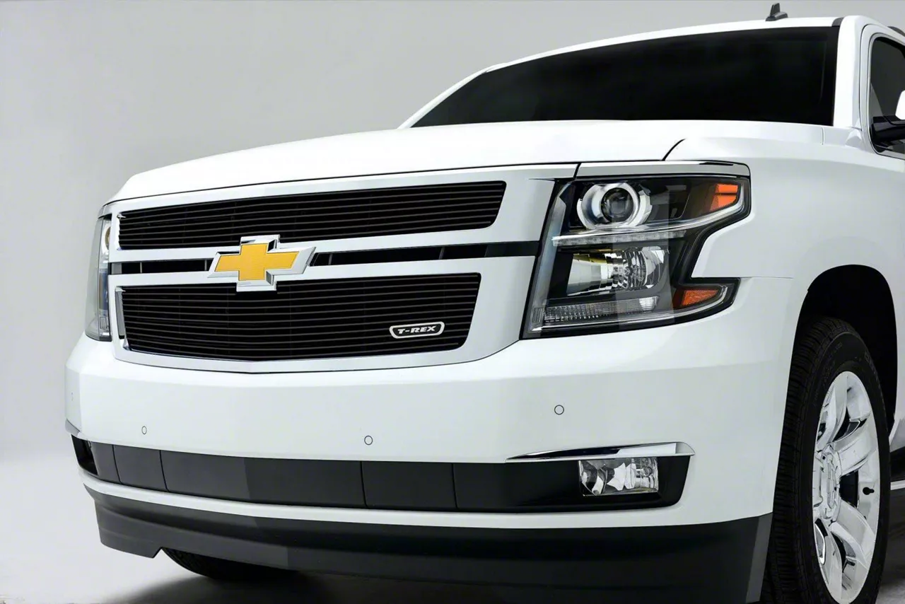 T-REX Grilles Billet Series Upper Overlay Grilles; Black (15-20 Tahoe LT, LTZ)