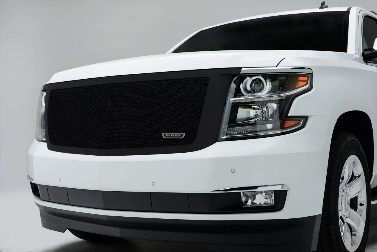 T-REX Grilles Upper Class Series Mesh Upper Replacement Grilles; Black (15-20 Tahoe LT, LTZ)