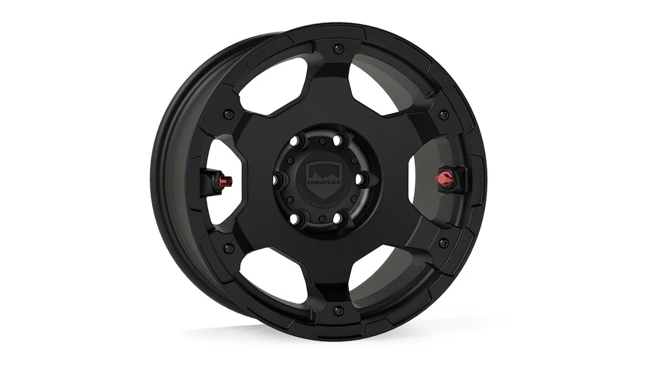 Teraflex Nomad Off-Road Deluxe Metallic Black 6-Lug Wheel; 17x8.5; 0mm Offset (19-26 Silverado 1500)
