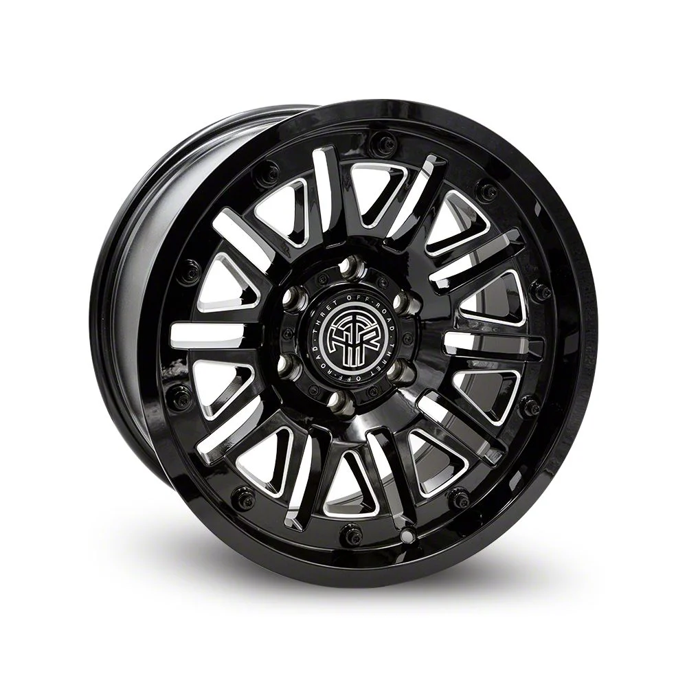 Thret Offroad Storm Gloss Black Milled 6-Lug Wheel; 20x9; -12mm Offset (07-13 Silverado 1500)