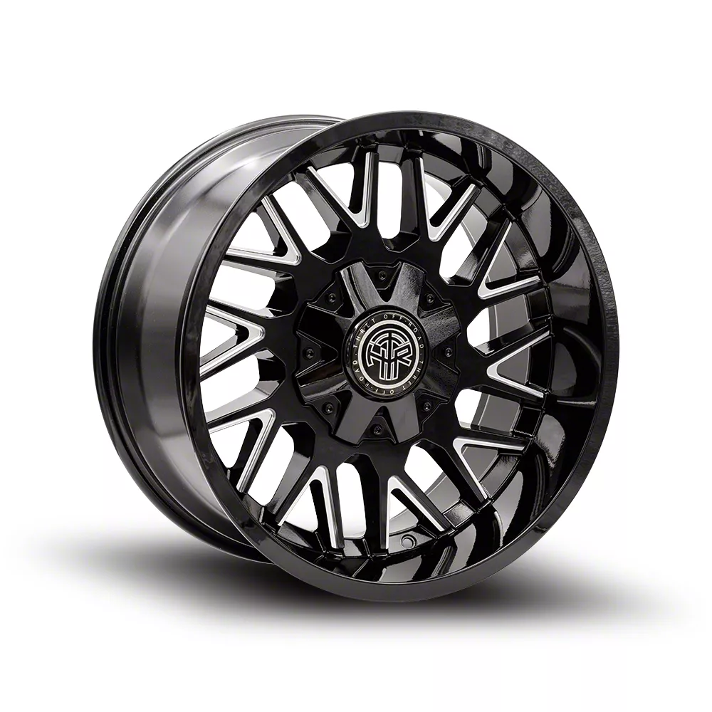 Thret Offroad Revolver Gloss Black Milled 6-Lug Wheel; 17x9; -12mm Offset (15-20 F-150)