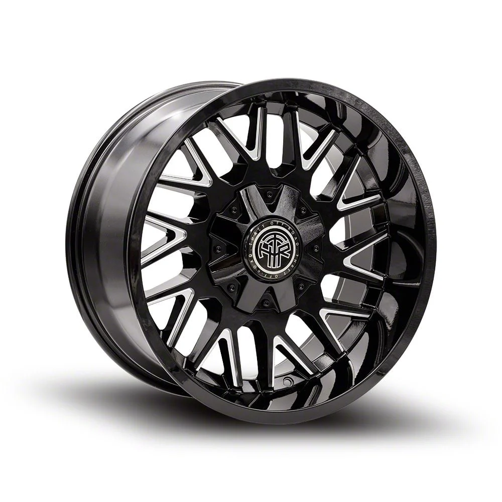 Thret Offroad Revolver Gloss Black Milled 6-Lug Wheel; 18x9; -12mm Offset (15-20 F-150)