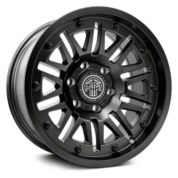 Thret Offroad Storm Satin Black 6-Lug Wheel; 18x9; -12mm Offset (15-20 Yukon)