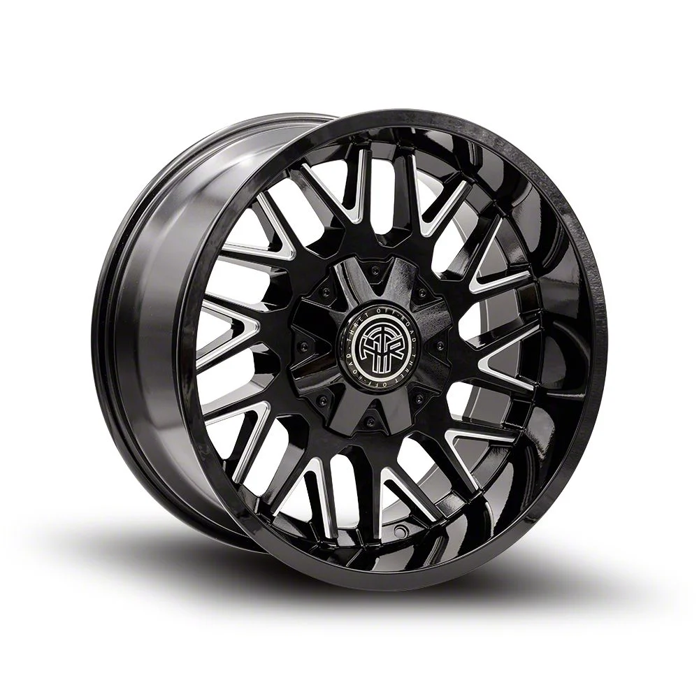 Thret Offroad Revolver Gloss Black Milled 6-Lug Wheel; 20x9; -12mm Offset (21-26 F-150)