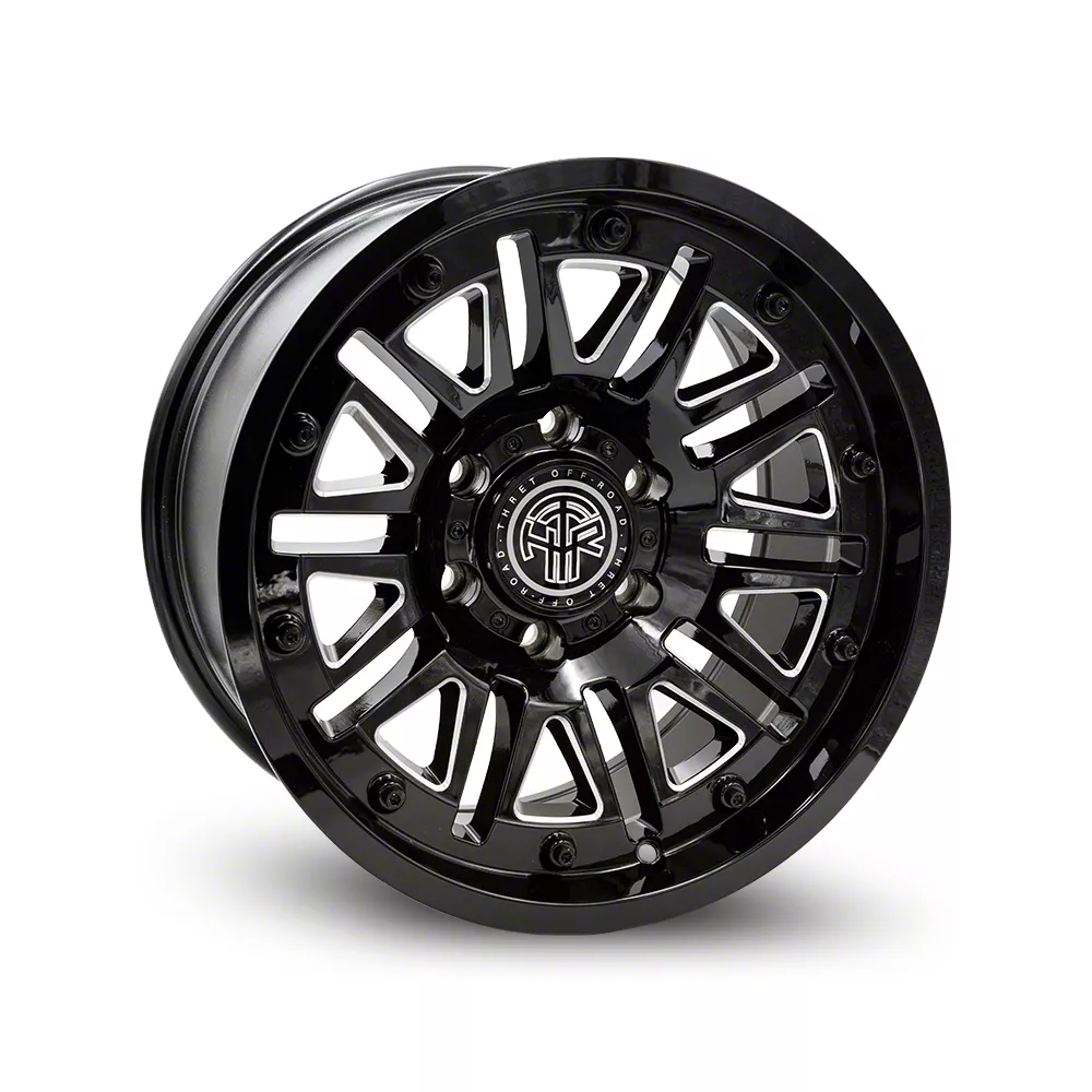 Thret Offroad Storm Gloss Black Milled 6-Lug Wheel; 20x9; -12mm Offset (21-26 F-150)