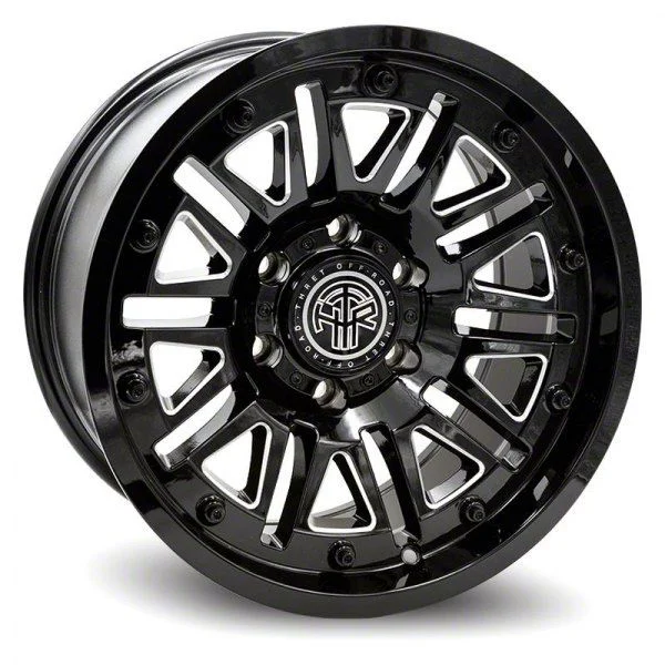 Thret Offroad Storm Gloss Black Milled 6-Lug Wheel; 20x9; 0mm Offset (21-26 Yukon)