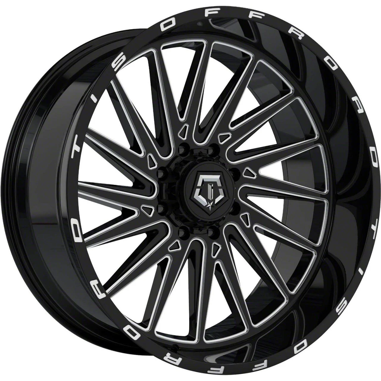 TIS 547B Gloss Black Milled 8-Lug Wheel; 22x10; -19mm Offset (03-09 RAM 2500)