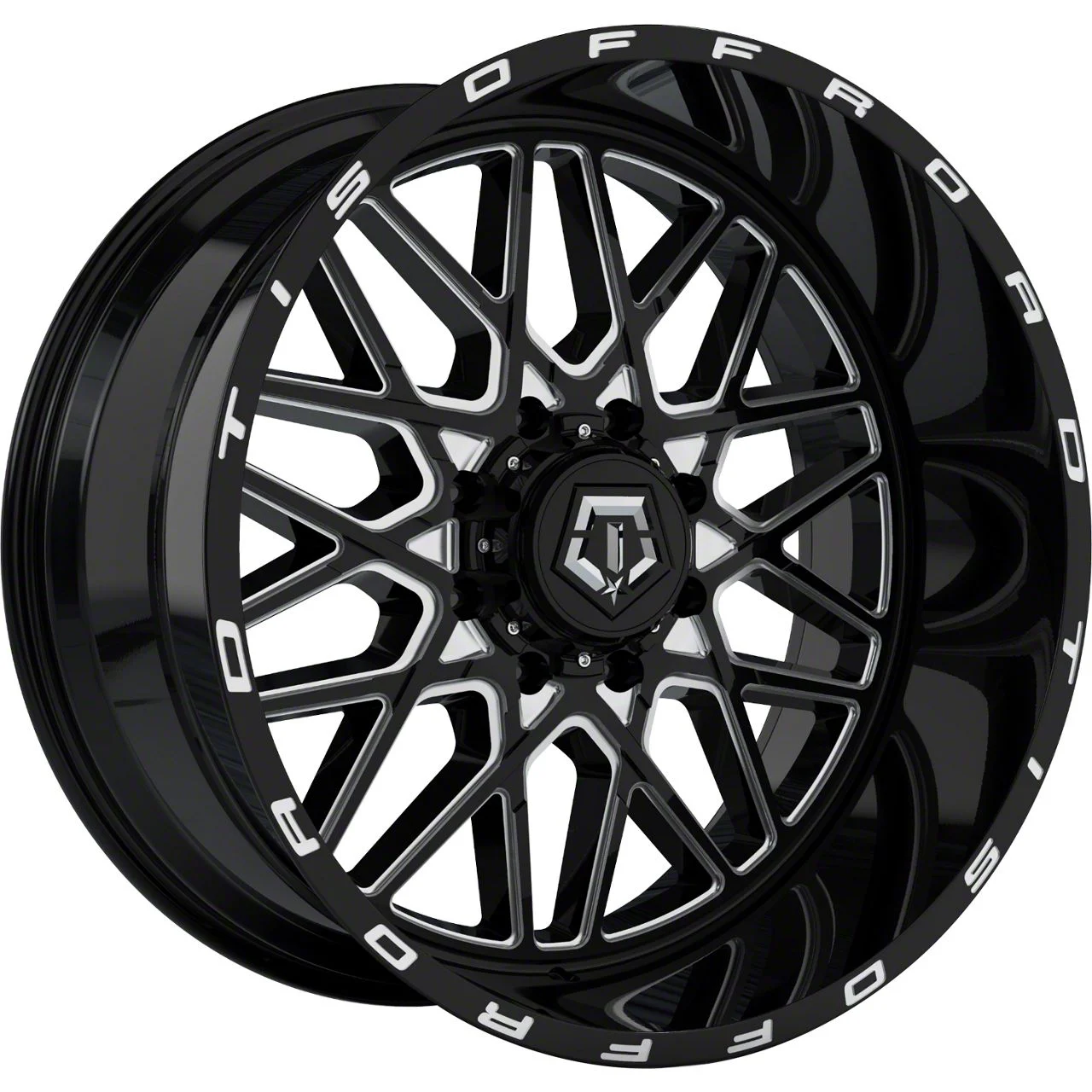 TIS 548BM Gloss Black Milled 8-Lug Wheel; 20x12; -44mm Offset (03-09 RAM 2500)