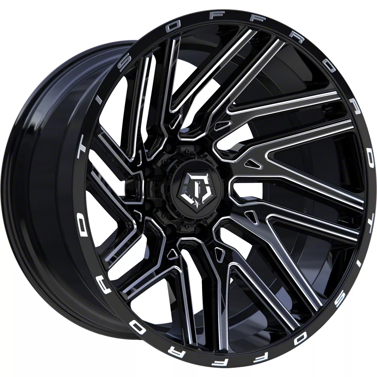TIS 554BM Gloss Black Milled 8-Lug Wheel; 20x12; -44mm Offset (03-09 RAM 3500 SRW)