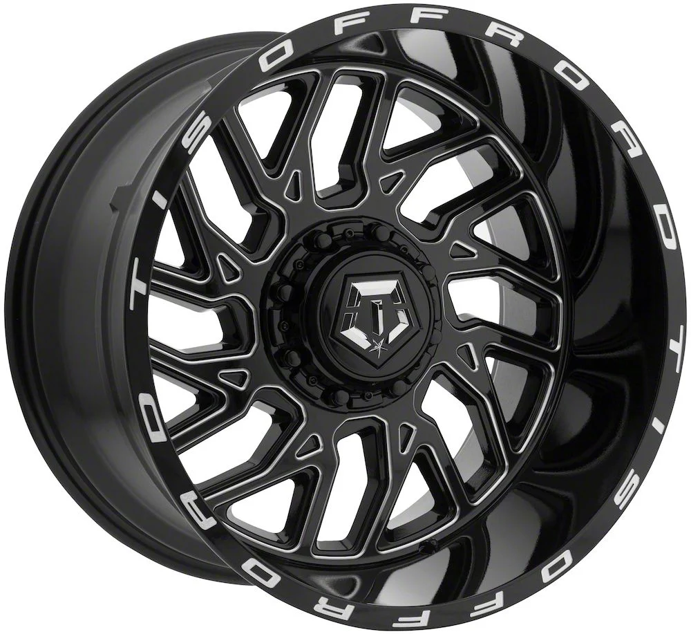 TIS 544BM Gloss Black Milled 6-Lug Wheel; 20x9; 18mm Offset (07-13 Silverado 1500)