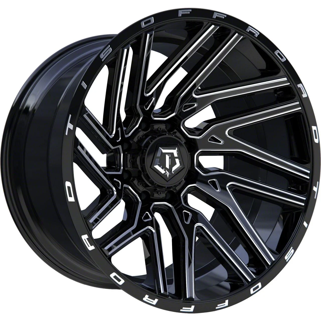 TIS 554BM Gloss Black Milled 8-Lug Wheel; 22x10; -19mm Offset (10-18 RAM 2500)