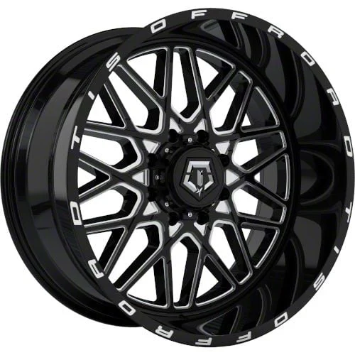 TIS 548BM Gloss Black Milled 6-Lug Wheel; 20x12; -44mm Offset (14-18 Silverado 1500)