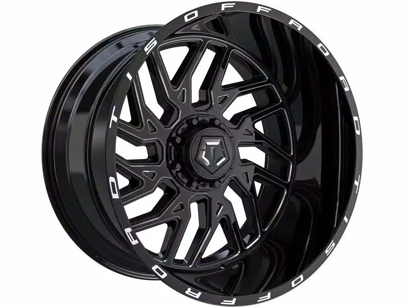 TIS 544BM Gloss Black Milled 6-Lug Wheel; 20x12; -51mm Offset (15-20 Yukon)