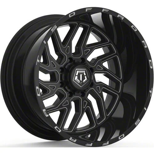 TIS 544BM Gloss Black Milled 8-Lug Wheel; 22x14; -76mm Offset (06-08 RAM 1500 Mega Cab)