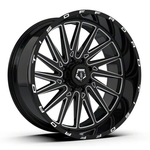 TIS 547B Gloss Black Milled 8-Lug Wheel; 20x10; -19mm Offset (06-08 RAM 1500 Mega Cab)
