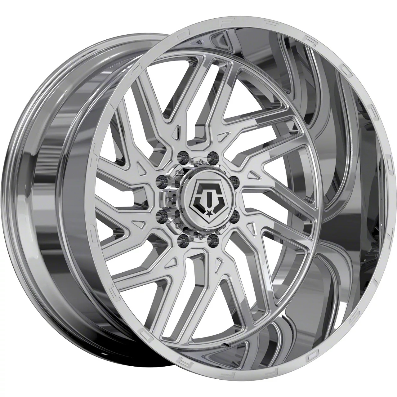 TIS 544C Chrome 8-Lug Wheel; 22x12; -44mm Offset (19-26 RAM 3500 SRW)