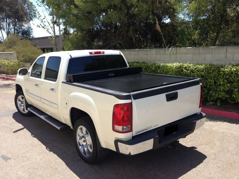 Truck Covers USA American Work Jr. Tool Box Hard Retractable Tonneau Cover (19-26 Sierra 1500 w/ 5.80-Foot Short Box & w/o MultiPro Tailgate)