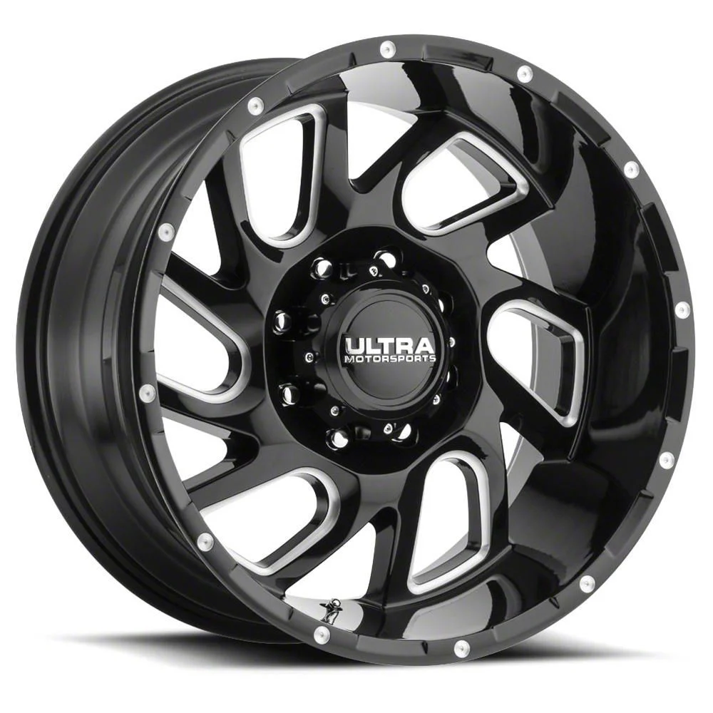 Ultra Wheels Carnage Gloss Black Milled 5-Lug Wheel; 20x9; 18mm Offset (09-18 RAM 1500)