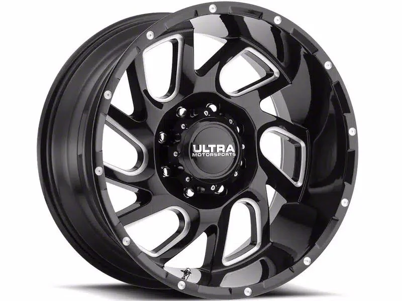 Ultra Wheels Carnage Gloss Black Milled 6-Lug Wheel; 20x9; 18mm Offset (19-26 RAM 1500)