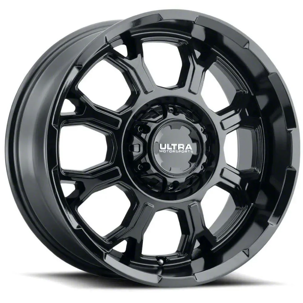 Ultra Wheels Commander Gloss Black 6-Lug Wheel; 17x9; 12mm Offset (07-13 Sierra 1500)