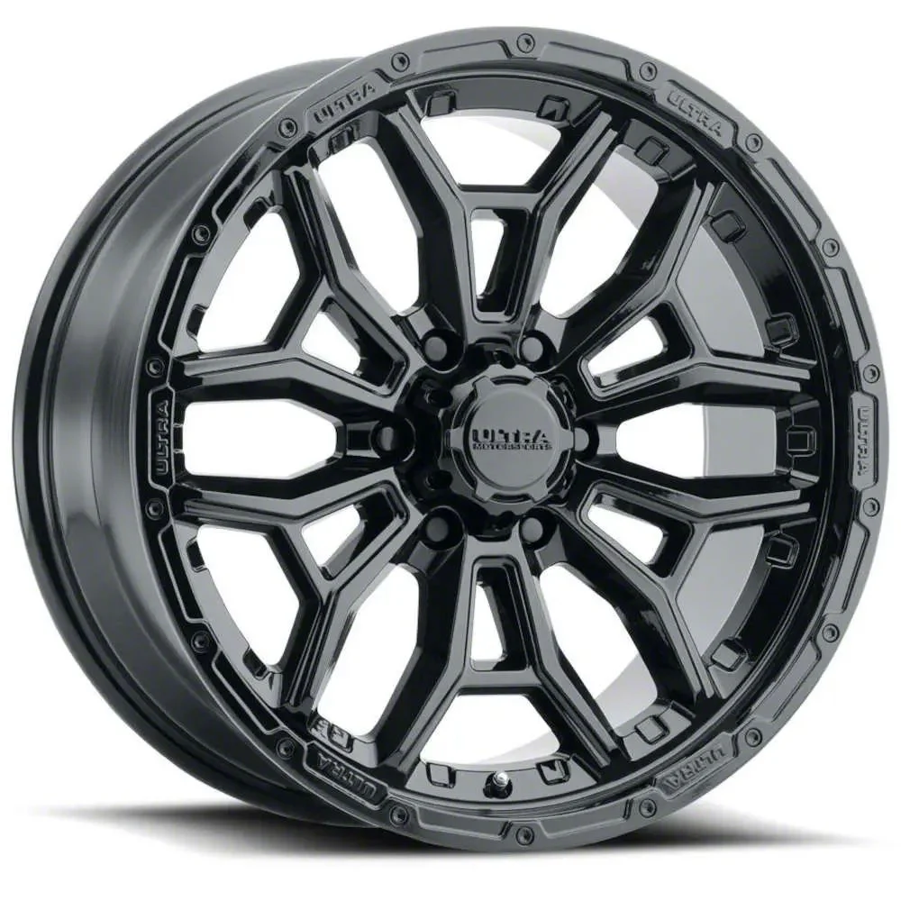 Ultra Wheels Warmonger 6 Gloss Black 6-Lug Wheel; 20x10; -25mm Offset (14-18 Silverado 1500)