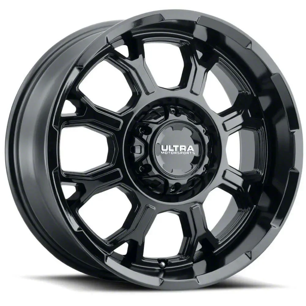 Ultra Wheels Commander Gloss Black 6-Lug Wheel; 17x9; 18mm Offset (15-20 Yukon)